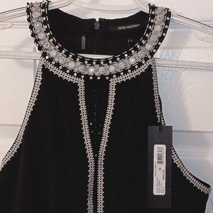 ◇KOBI HALPERIN: AMATA JUMPSUIT w Bead-, rhinestone-, &grommet-embellished design